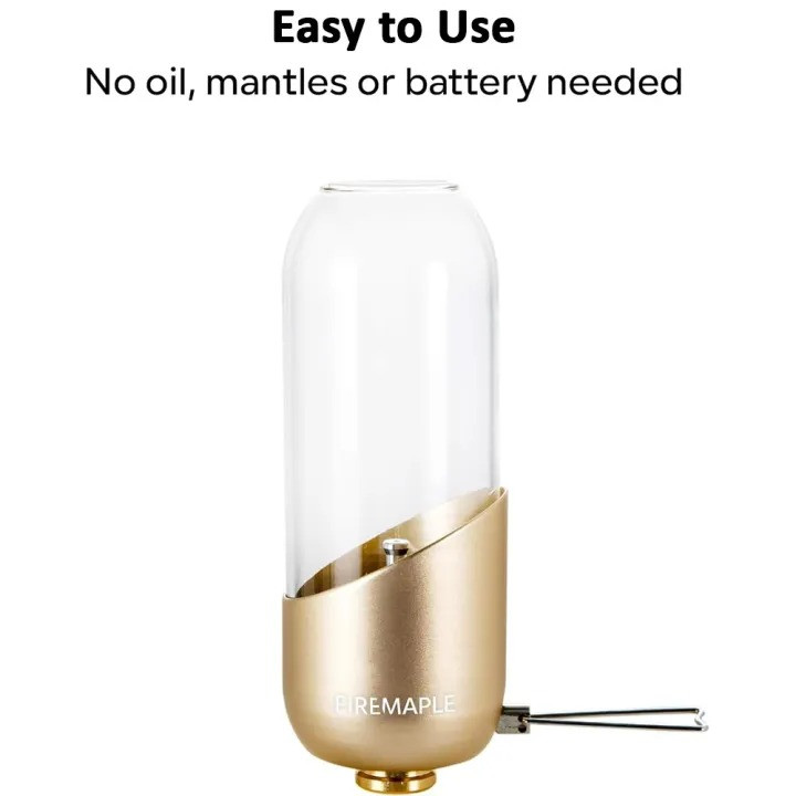 Fire Maple Orange Camping Lantern Glass