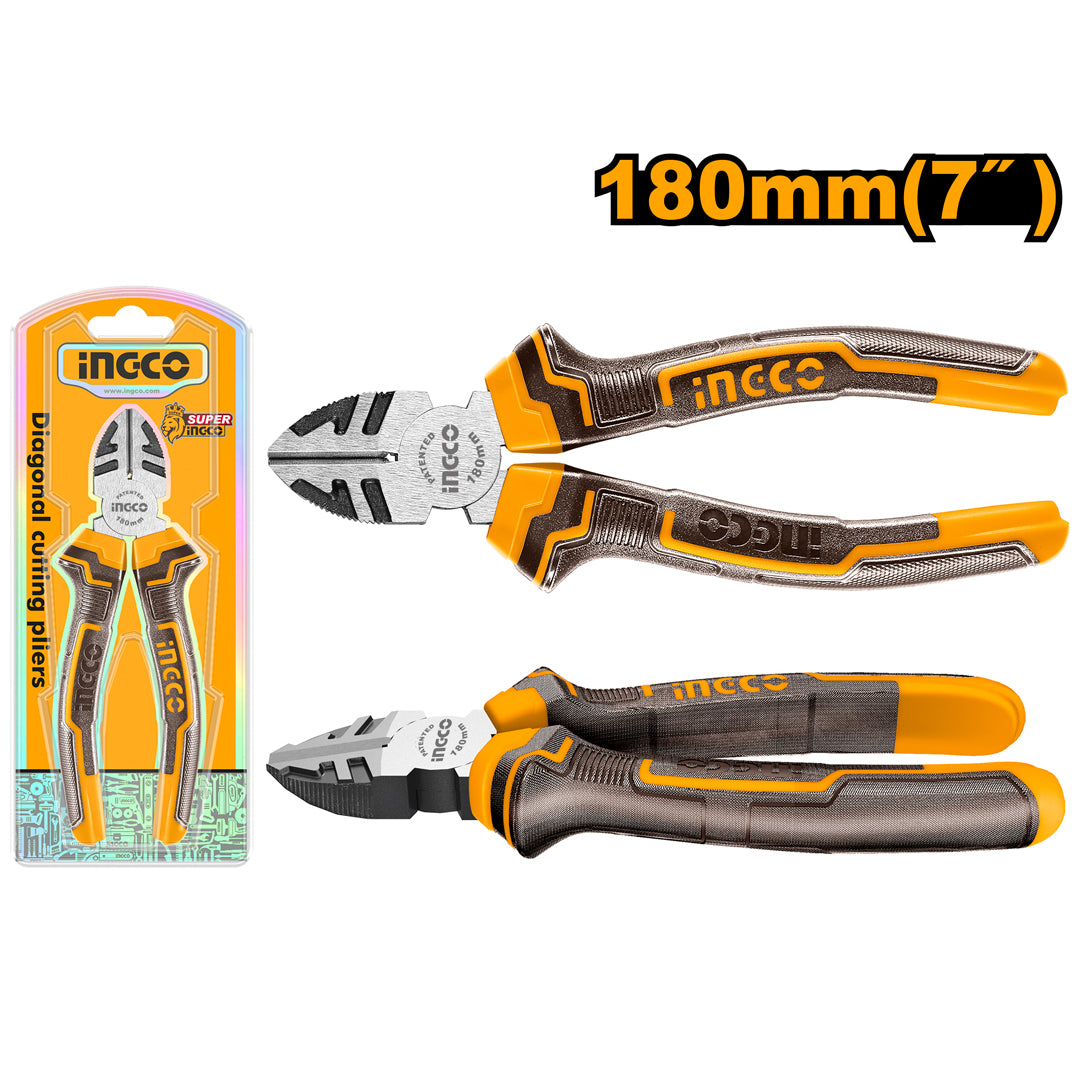 Ingco 7"/180mm Diagonal Cutting Pliers HDCP08188