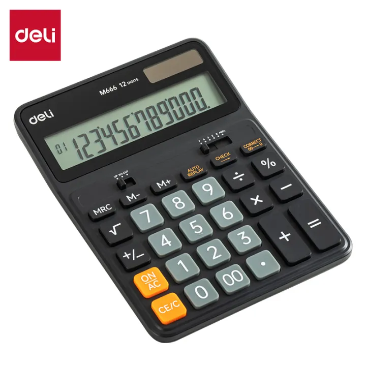 Deli 12-Digit Office Calculator EM666