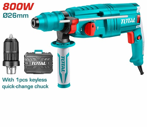 Total 800W Rotary Hammer WITH EXTRA CHUCK TH308268-2