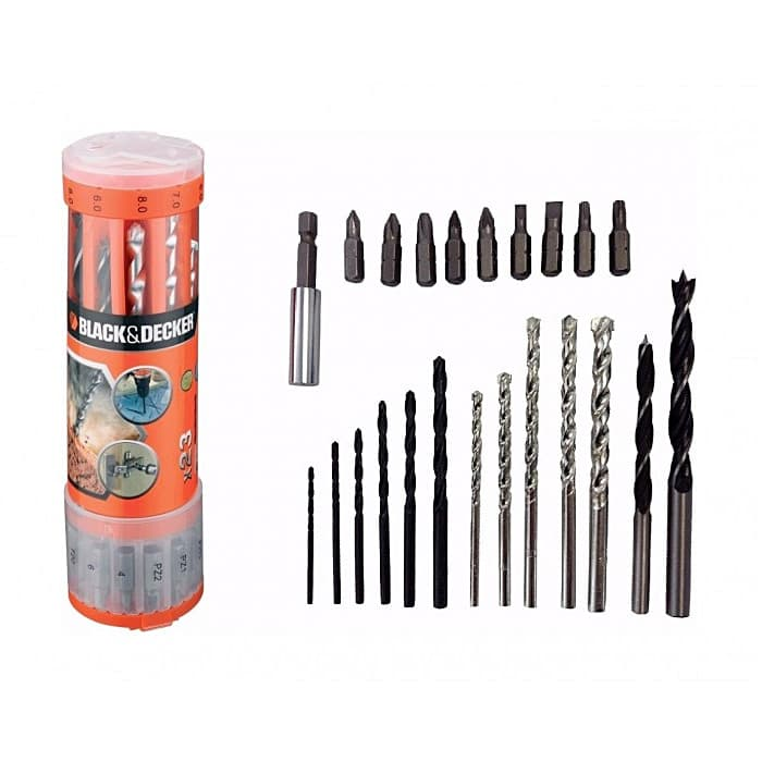 Black+Decker 23 Pcs Drill Bit Set A7102-XJ