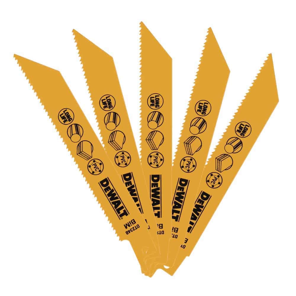 Dewalt 5 Pcs Reciprocating Saw Blades DT2348-QZ