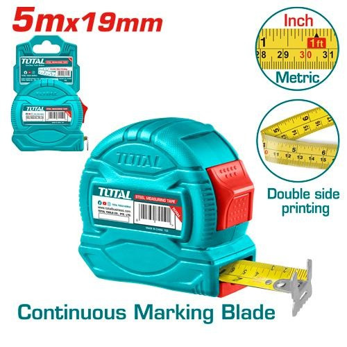 Total 5mx19mm Steel Measuring Tape TMT34519