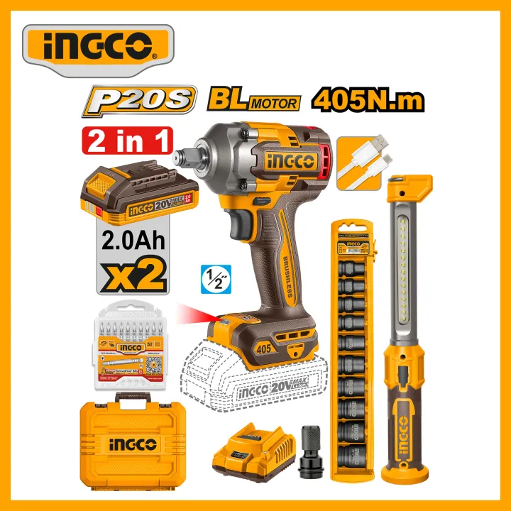 Ingco Cordless 2 pcs Combo Kit COSLI23056