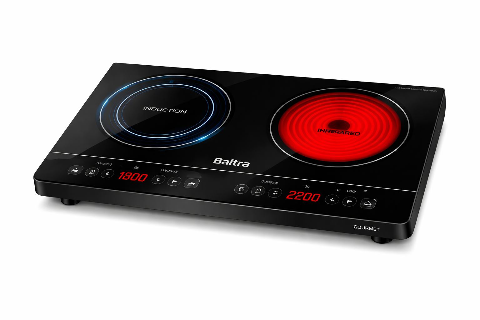 Baltra Induction & Infrared Cooktop BIC 160 Gourmet – 1800 W (Induction) + 2200 W (Infrared)