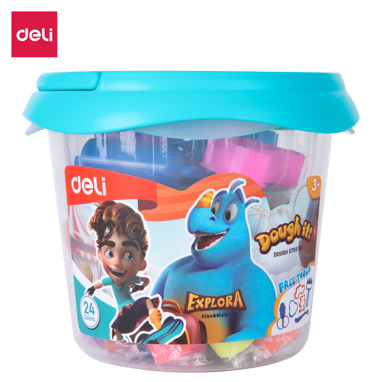 Deli ED75386 Dough 24 Color,Net weight:340Gm