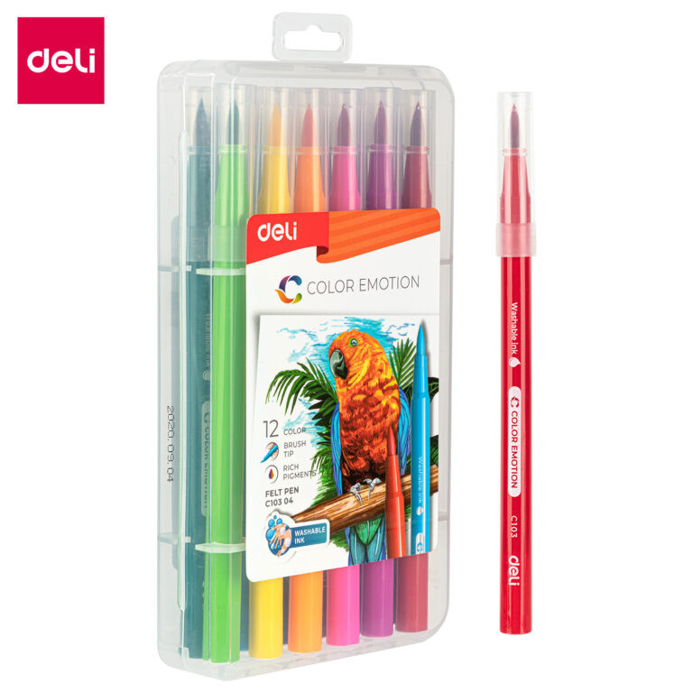 Deli EC10304 Felt Pen 12 Color