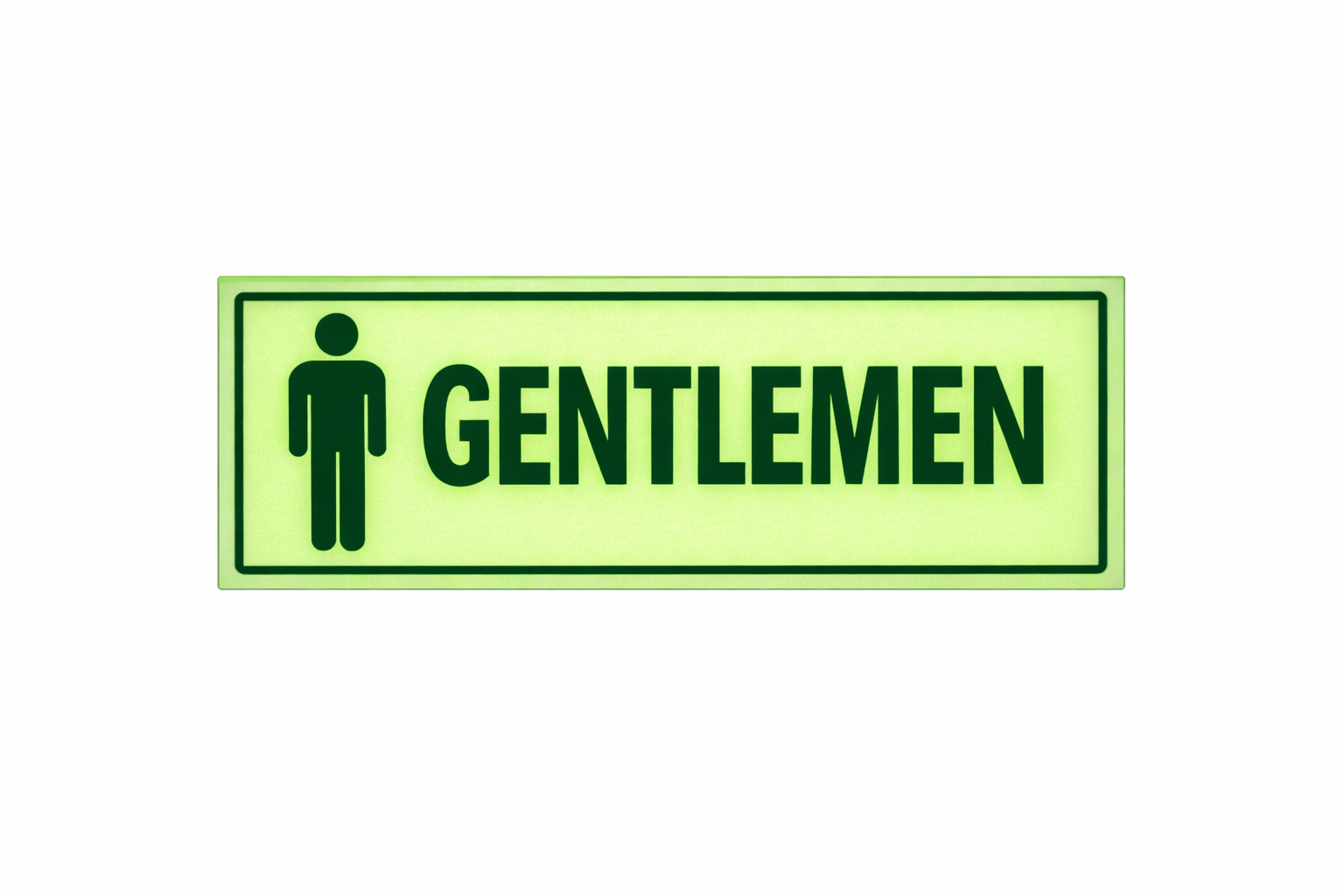 100mm*300mm Photoluminescent Signage GENTLEMEN G 9