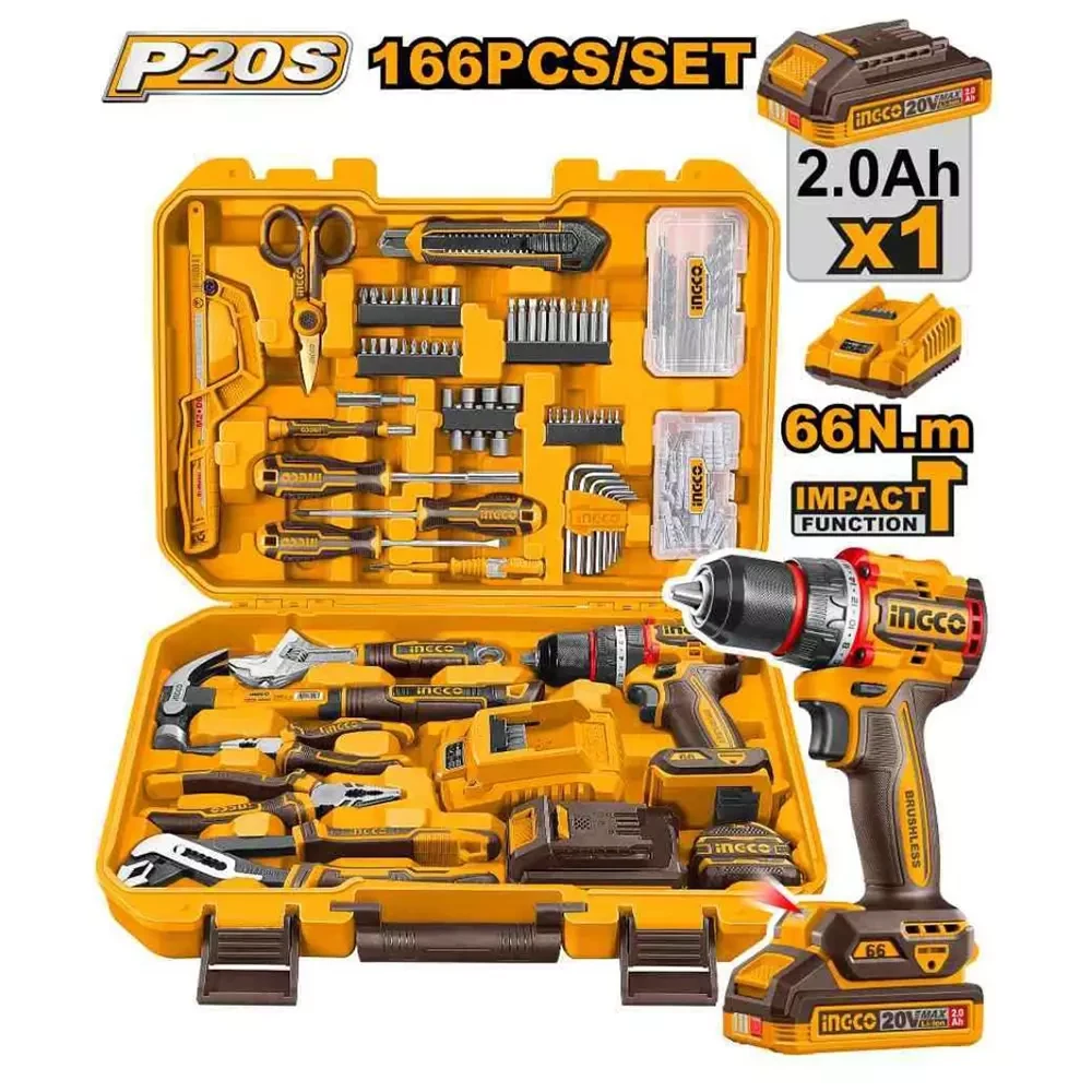 Ingco 166 Pcs Tools Set HKTHP41662