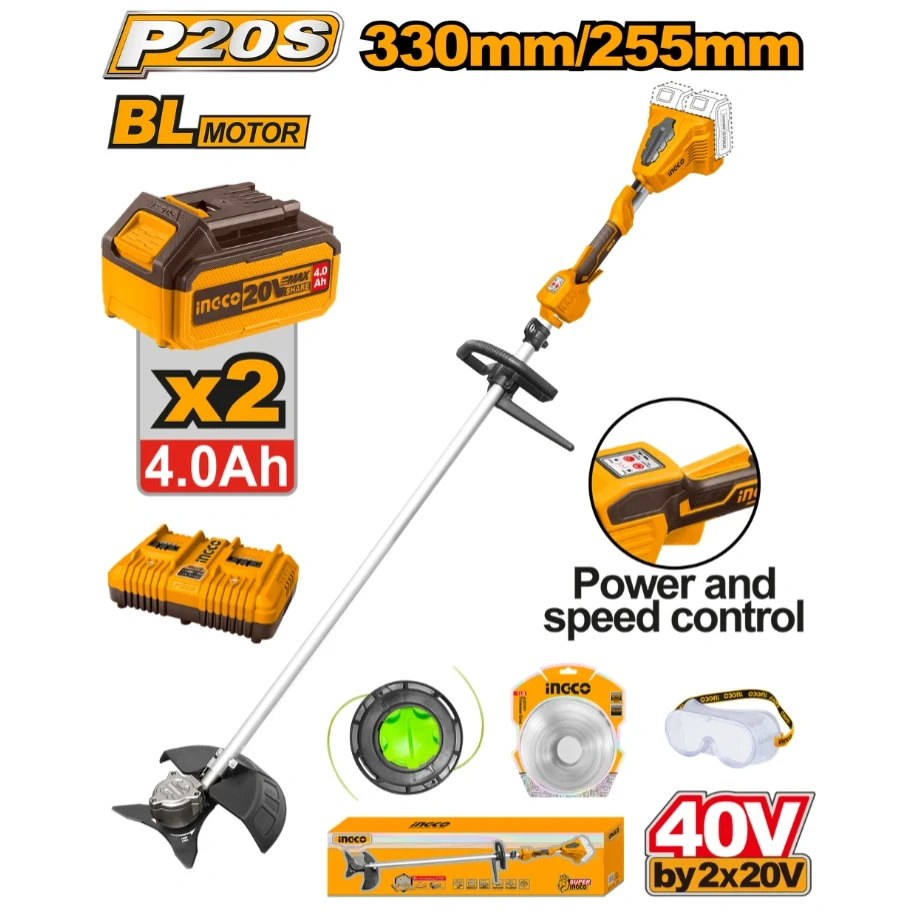 Ingco Cordless String Trimmer and Brush Cutter CSTLI200285