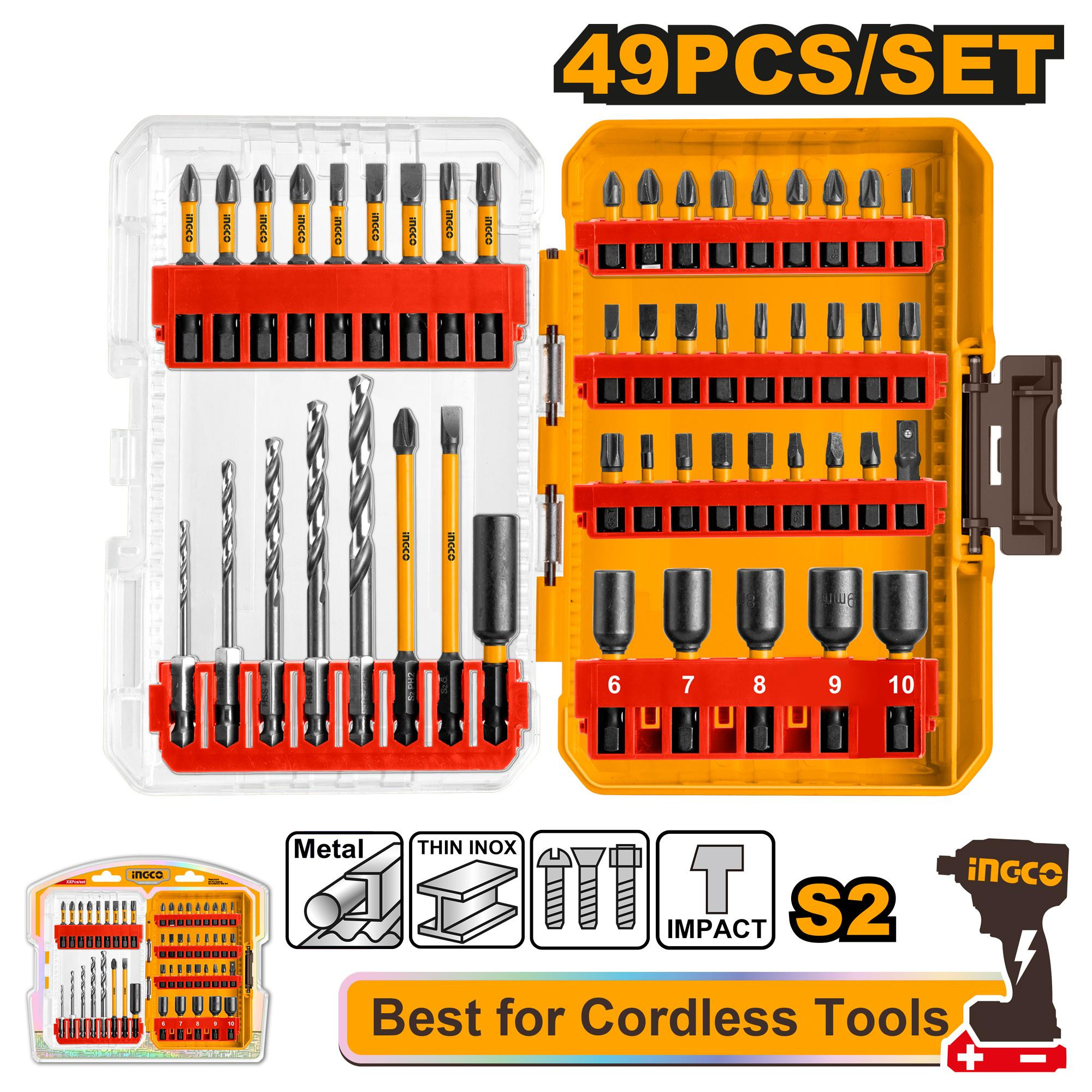 Ingco 49 Pcs Impact Screwdriver Bits Set AKDL24906