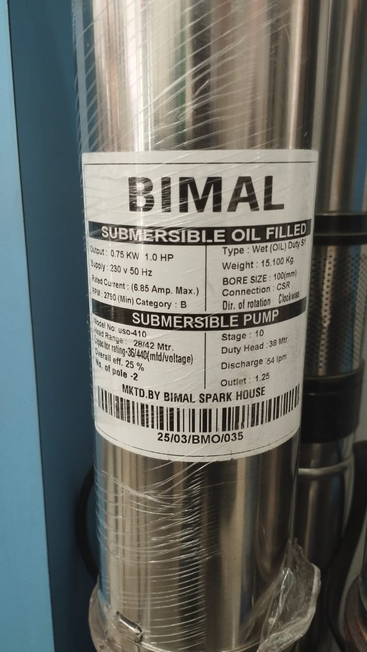 Bimal 1.0 HP 10 Stage Submersible Pump USO-410