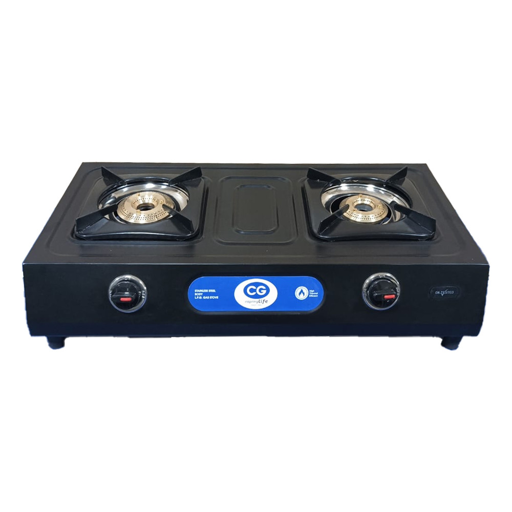 CG 2 Burner Stainless Steel Gas Stove CGIGNITE 2BSV2BL