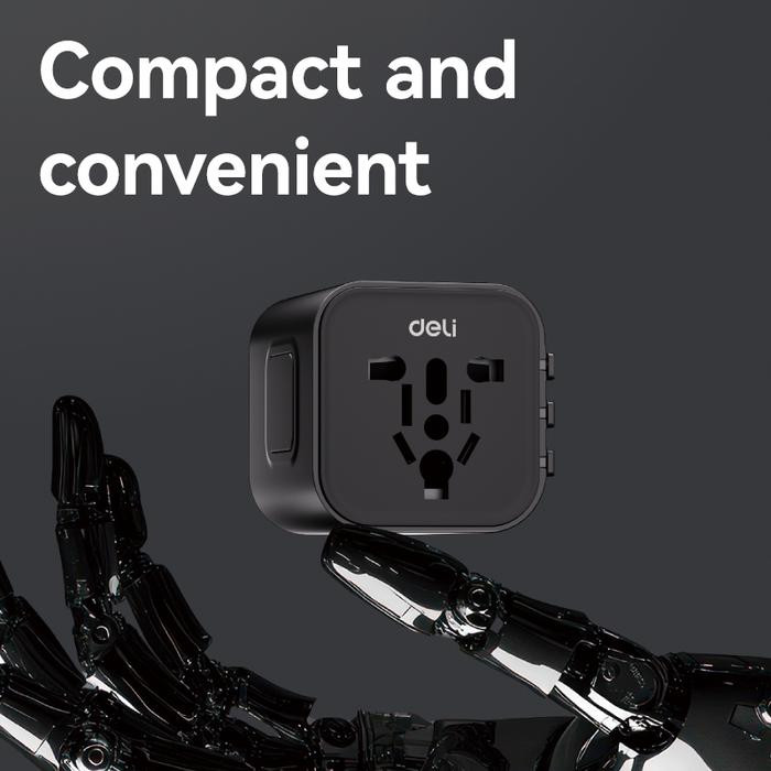 Deli Travel Adaptor ET765