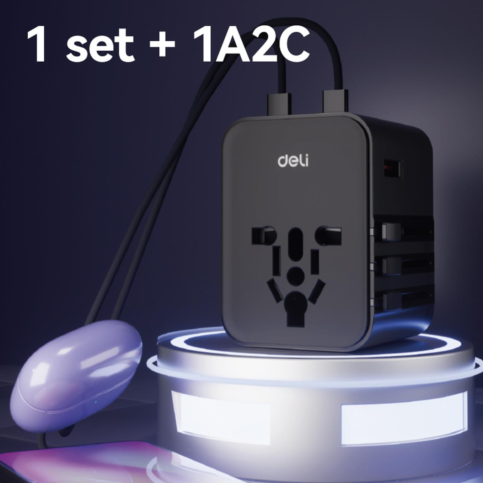 Deli 25W Travel Adaptor ET766