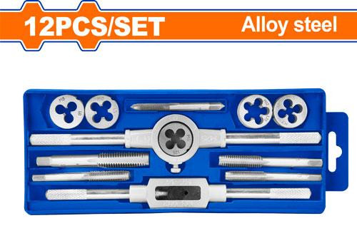 Wadfow 12 Pcs Metric Tap & Die Set WAJ1L01