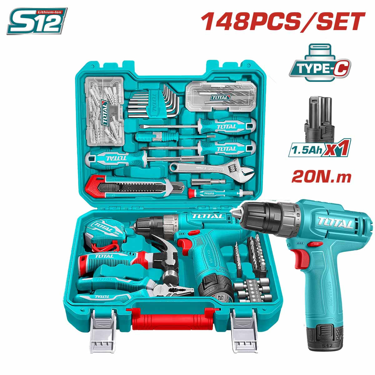 Total 148 Pcs Tools Set THKTHP41487