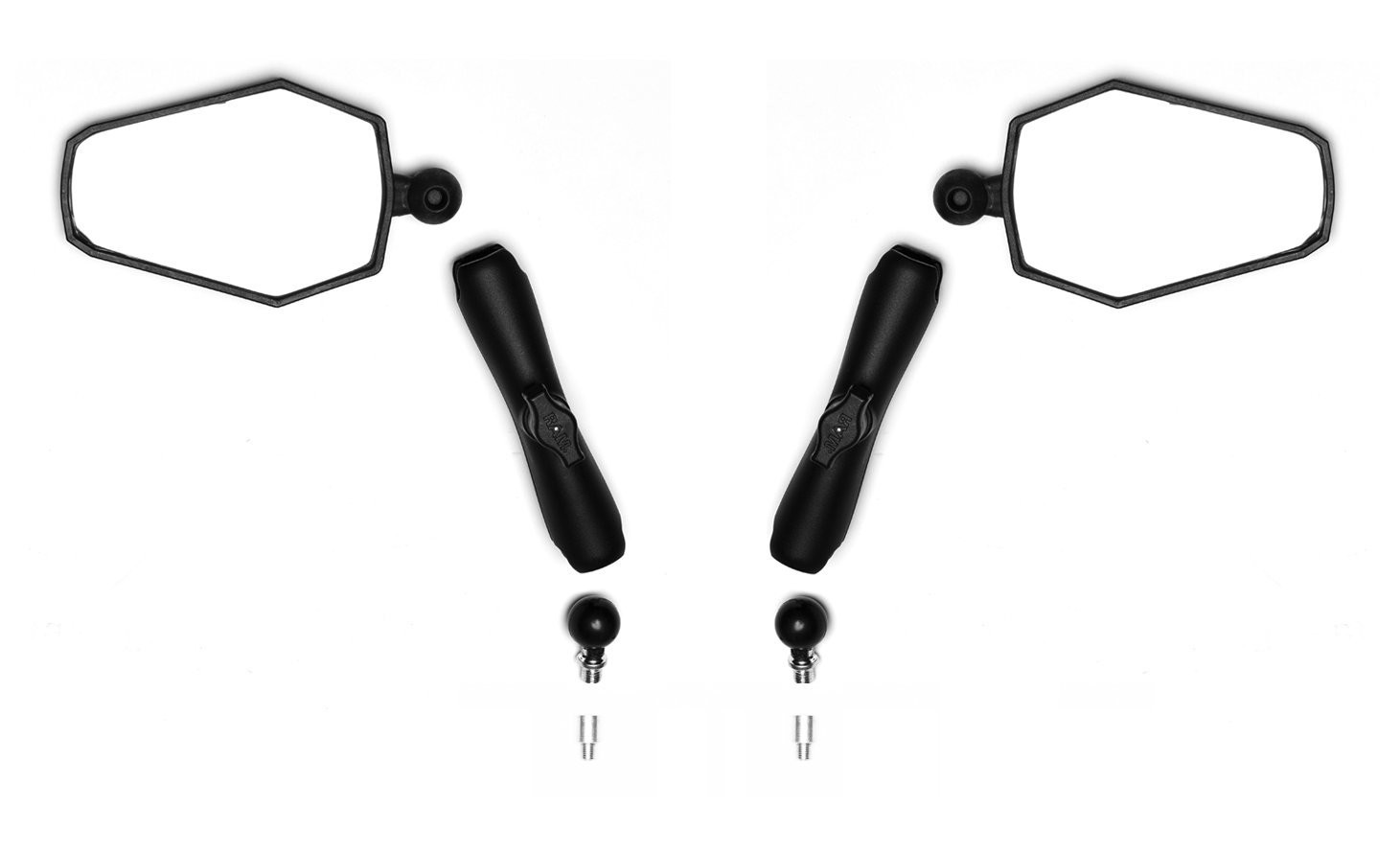 Doubletake Mirror Indestructible Left Glass Mirrors Set for Motorcycle
