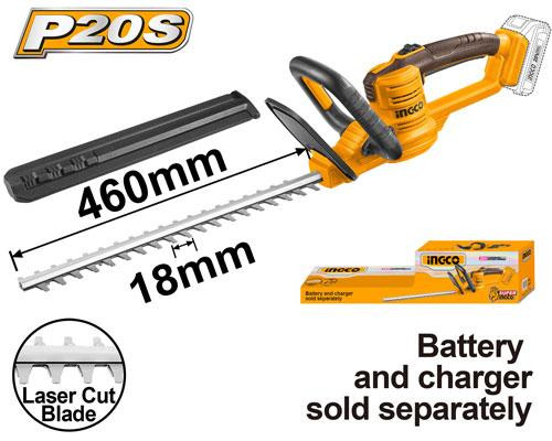 Ingco 20V Cordless Hedge Trimmer CHTLI20018