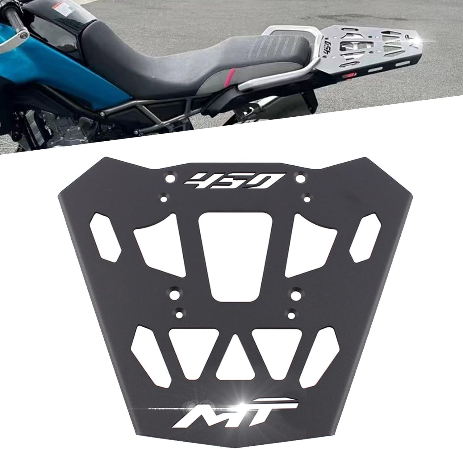 Compatible with CF-Moto 450 MTcf moto mt 450 Luggage Rack Top Case Holder Sturdy Cargo Carrier Rear Tail Storage Rack