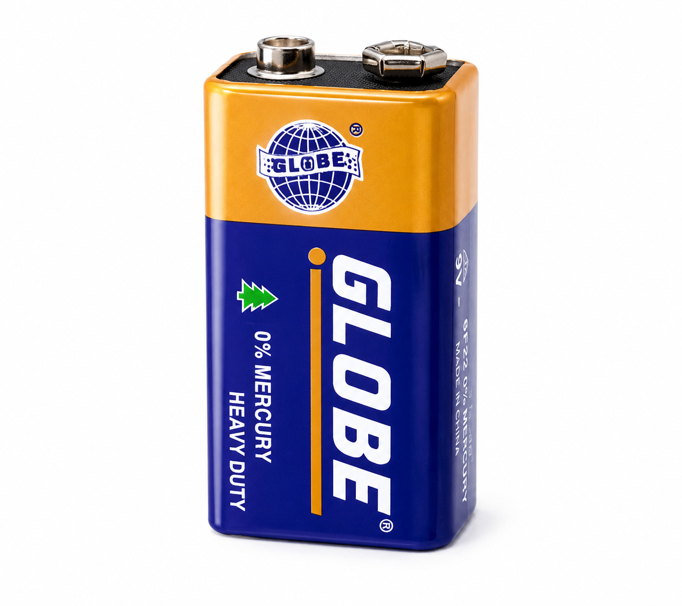 GLOBE Heavy Duty 9V Battery (6F22 / PP3)